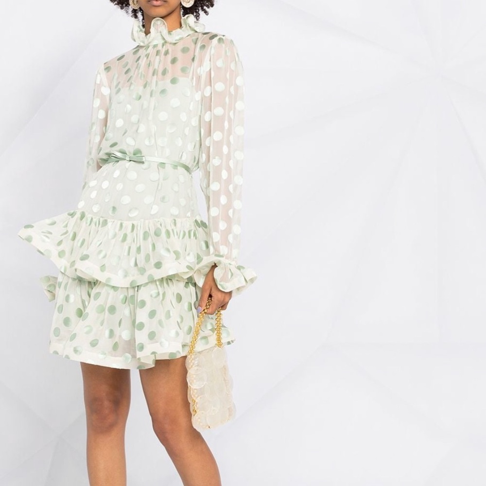 NEVER WORN Zimmermann LOVESTRUCK FLUTED MINI